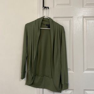 Army green cardigan